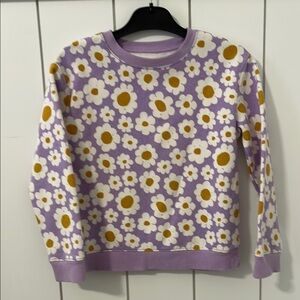 Girl’s Purple Daisy Print Sweatshirt. Cat & Jack Small (6/7). Bundle to save.
